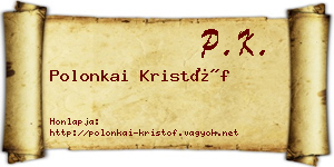 Polonkai Kristóf névjegykártya